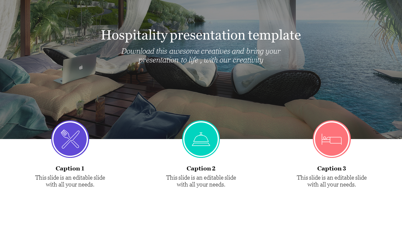 Innovative Hospitality Presentation Template Slide Design